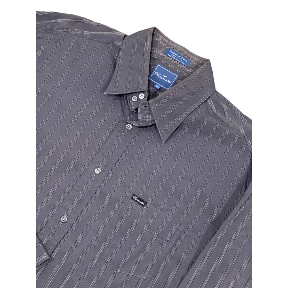 Faconnable, Gray Buttondown, 100% Cotton Size XL, 1100Z‎